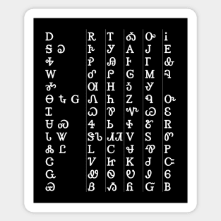 Cherokee Syllabary (white) Sticker